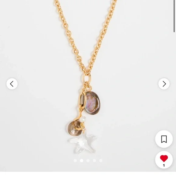 Chan Luu Gold Necklace with Star and Pearl Charms - Picture 2 of 5